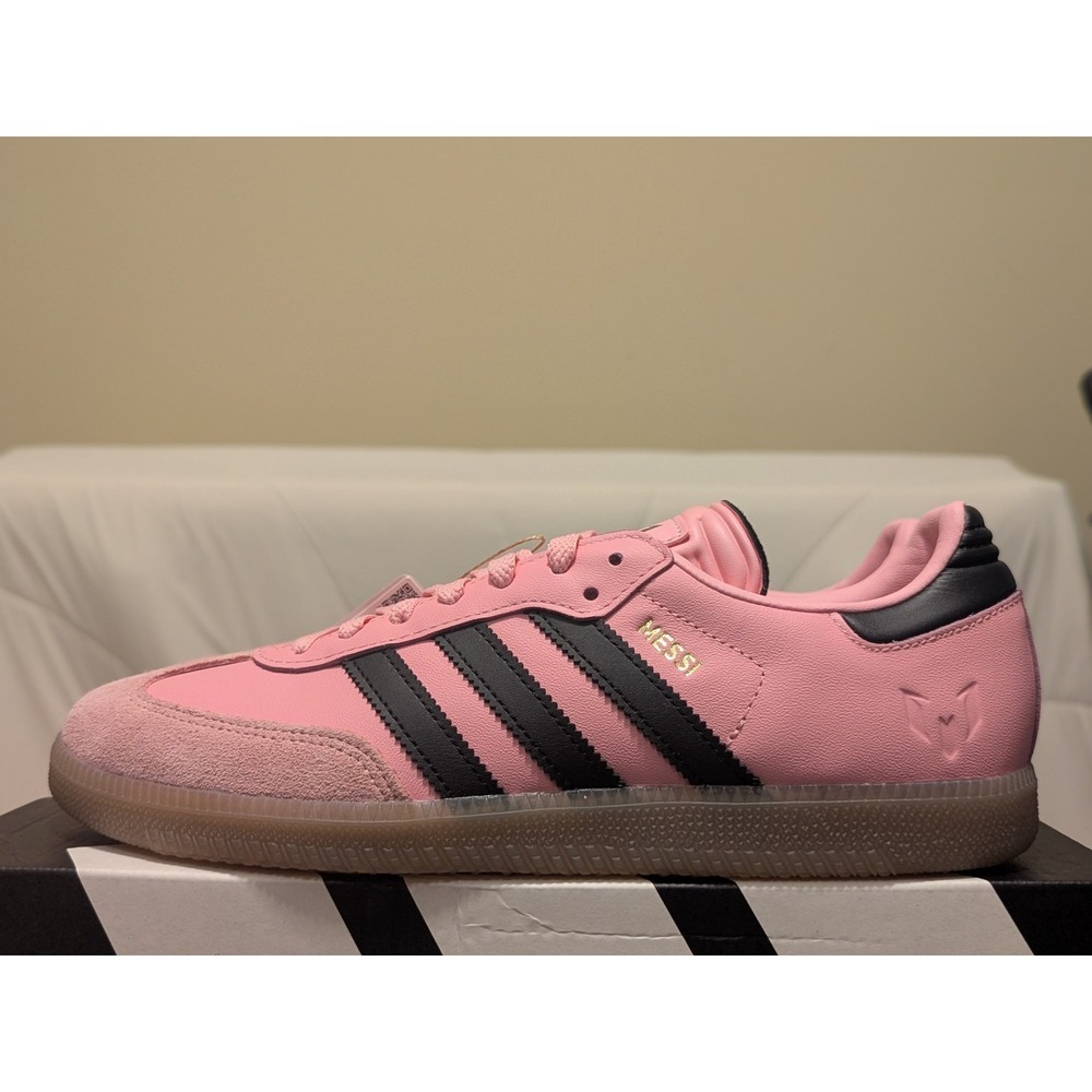 Samba Messi Indoor Soccer Shoes Men 9.5 Light Pink / Core Black / Gum